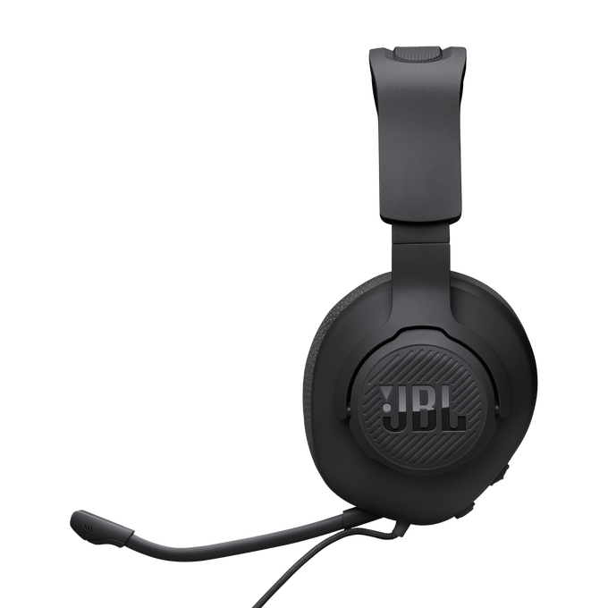 JBL Quantum 100M2 - Black - Wired over-ear gaming headset with detachable mic and mute option - Left image number null